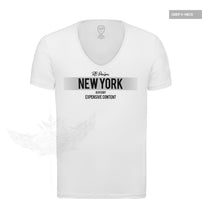 New York Advisory Mens White Slim Fit T-shirt MD866
