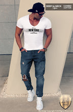 New York Advisory Mens White Slim Fit T-shirt MD866