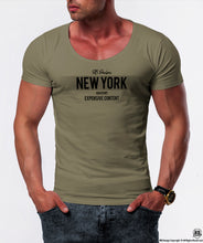 army green scoop neck t-shirt