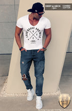 deep v-neck t-shirt graphic tee