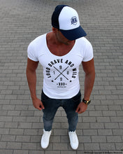 scoop neck slim fit white t-shirt
