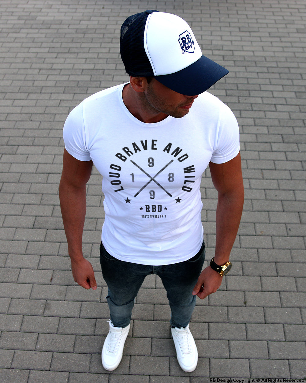 crew neck rb design t-shirt