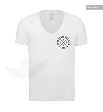 Men's White T-shirt Loud Brave and Wild Pocket Style RED MD871RP