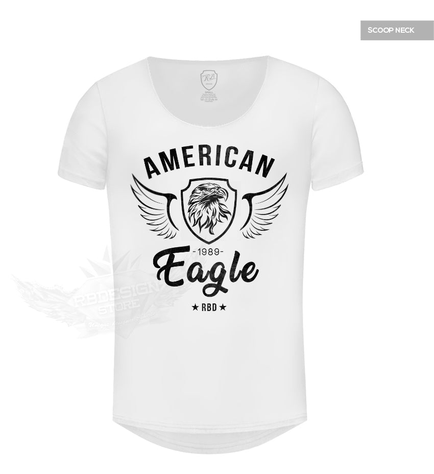 American Eagle Mens White T-shirt RBD Street Style Tees MD872