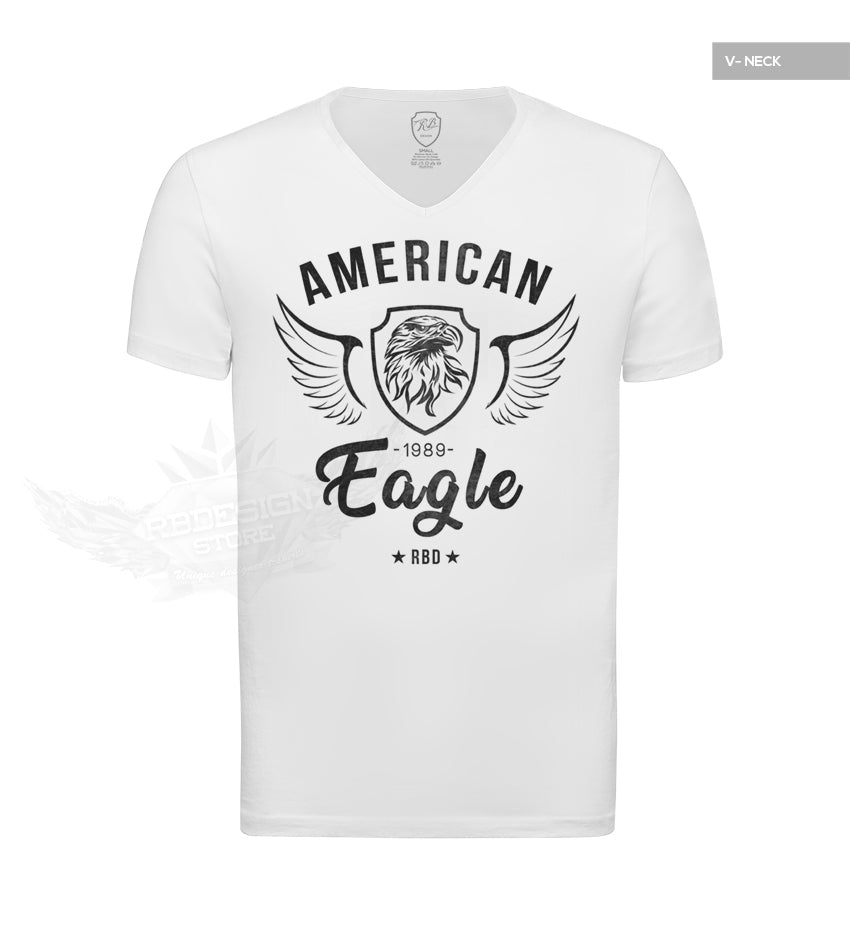American Eagle Mens White T-shirt RBD Street Style Tees MD872