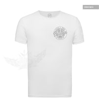 Mens White T-shirt RB Design Pocket Style GRAY MD874G