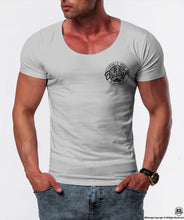 scoop neck gray t-shirt