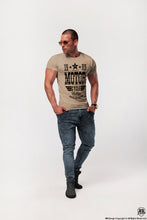 Vintage Style Motorcycle Men's T-shirt Gray Beige Khaki / Color Option / MD875