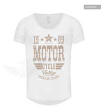 Mens Vintage Motorcycle White T-shirt MD875