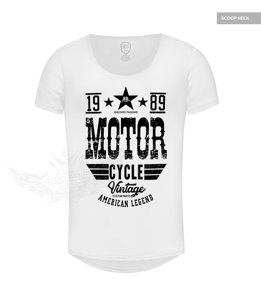 Men's Vintage Motorcycle White T-shirt | Designer Brand T-shirts Online – Design Store
