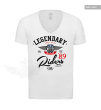 Men's White T-shirt Legendary Riders NYC Motorcycle Club MD876