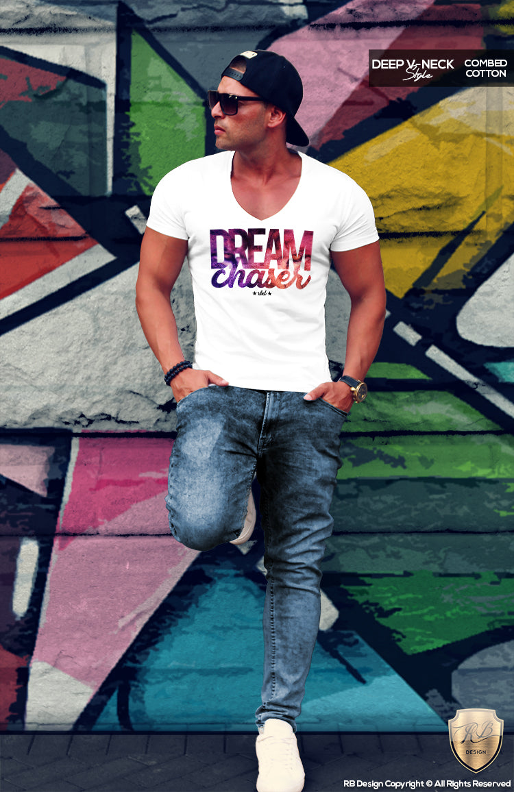 deep v-neck mens t-shirt