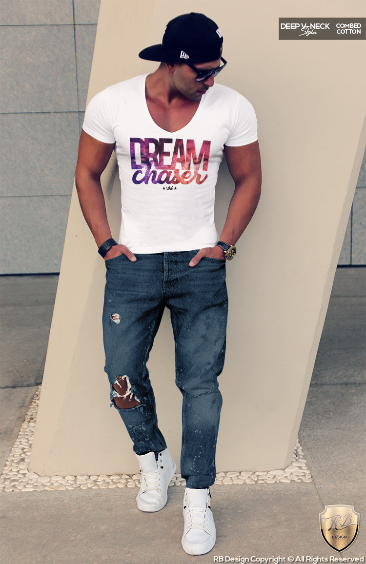 deep v-neck t-shirt