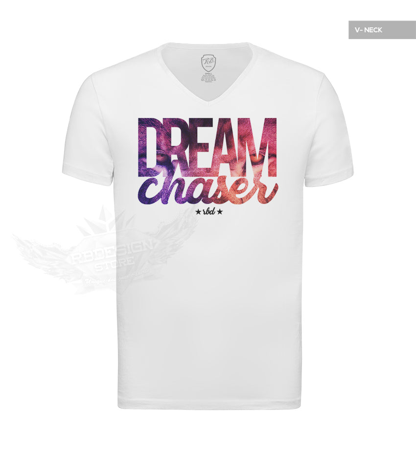 Dream Chaser Mens White T-shirt "Lion" MD877