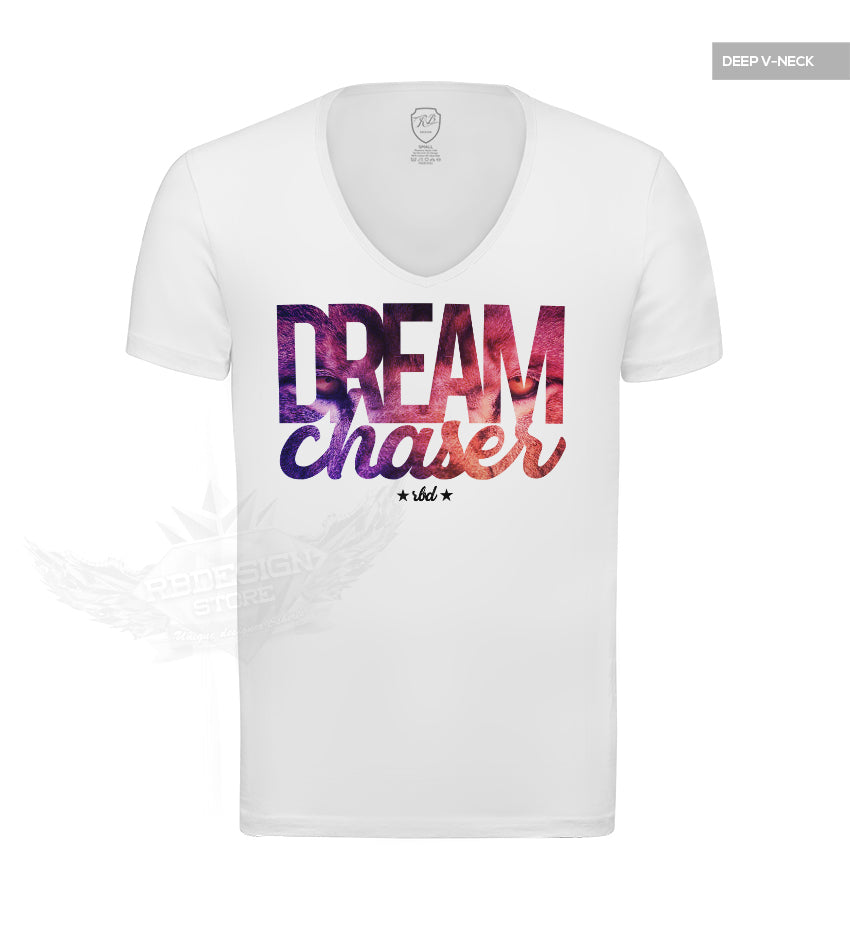 white deep v neck t-shirt cool