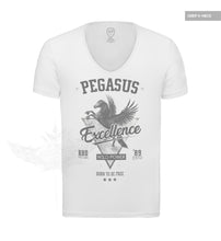 Pegasus Men's Luxury Slim Fit White T-shirt MD880