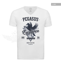 Luxury Men's Fashion White Graphic T-shirt PEGASUS Blue MD880