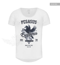 Luxury Men's Fashion White Graphic T-shirt PEGASUS Blue MD880