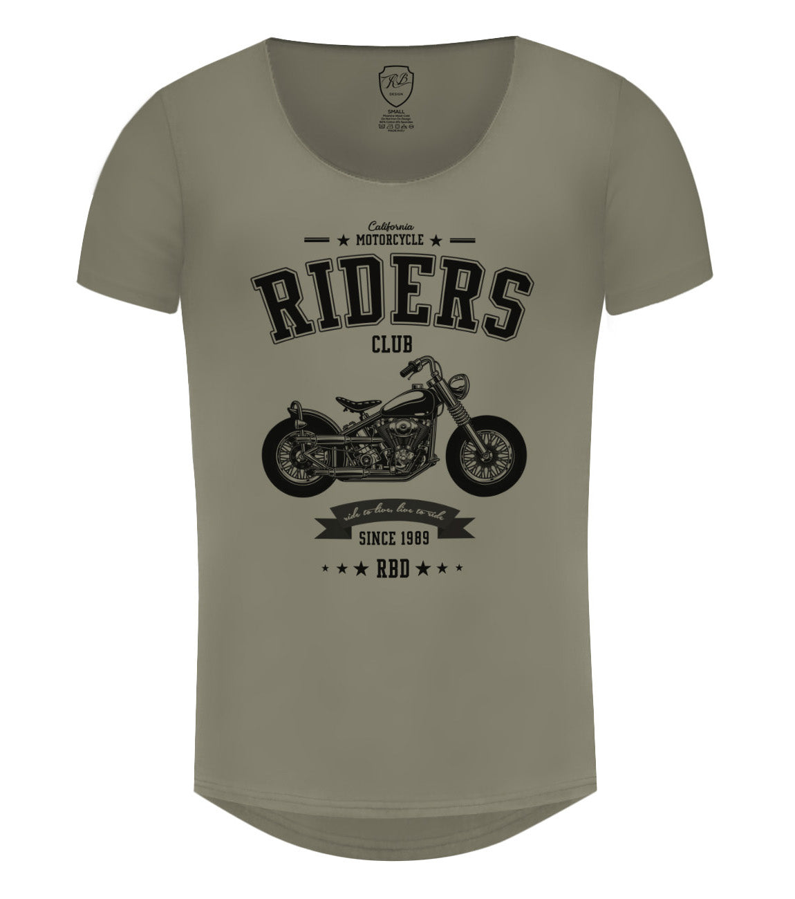 motorcycle mens t-shirt Khaki green