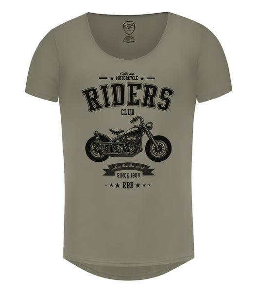 motorcycle mens t-shirt Khaki green
