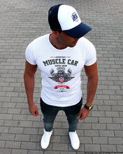 American Muscle Car Stylish Mens White T-shirt MD882