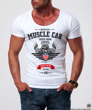 American Muscle Car Stylish Mens White T-shirt MD882
