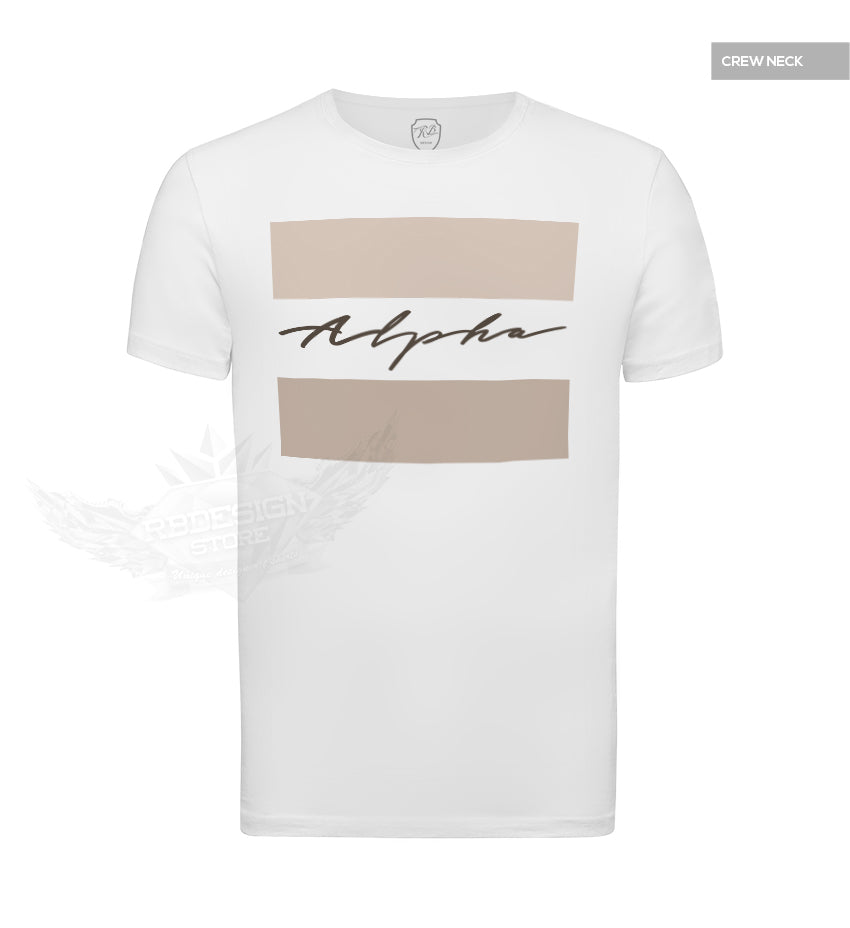 Men's Casual Fashion T-shirt Alpha Male Slim Fit Tee Beige MD885B