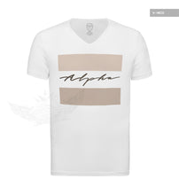 Men's Casual Fashion T-shirt Alpha Male Slim Fit Tee Beige MD885B