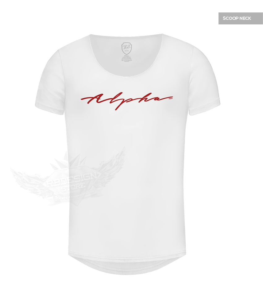 Mens White T-shirt "Alpha" MD885