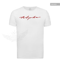 Mens White T-shirt "Alpha" MD885