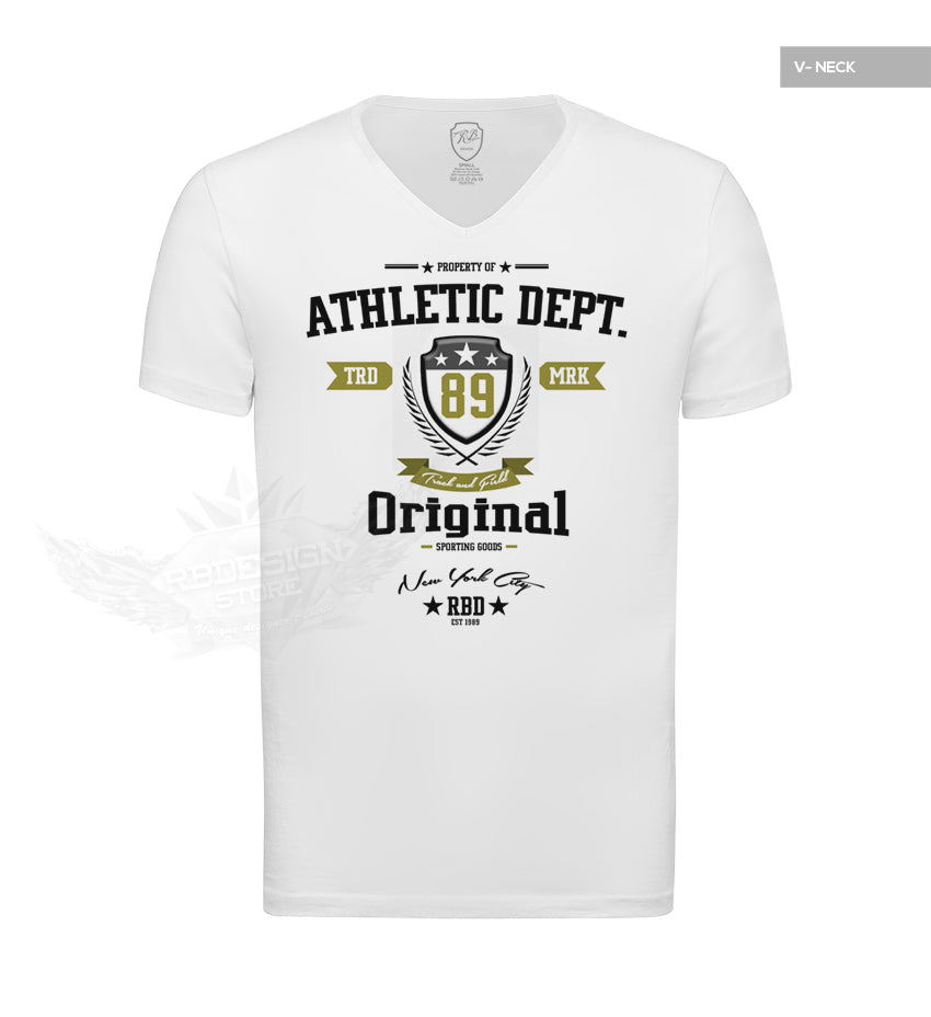 Men's Designer White T-shirt Property of RBD Athletic Dept. MD888