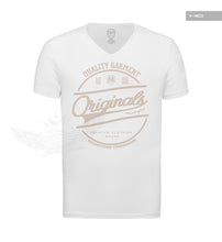 Casual Men's White RB Design T-shirt "Originals" Beige MD890B