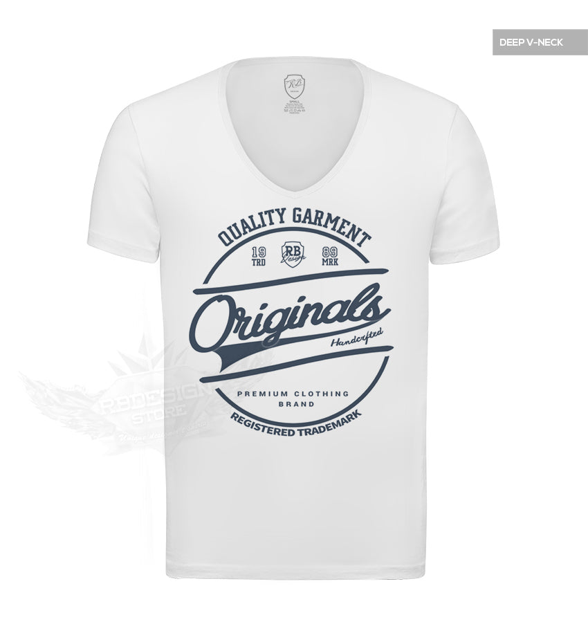 Casual Men's White RB Design T-shirt "Originals" Jeans Blue MD890BL