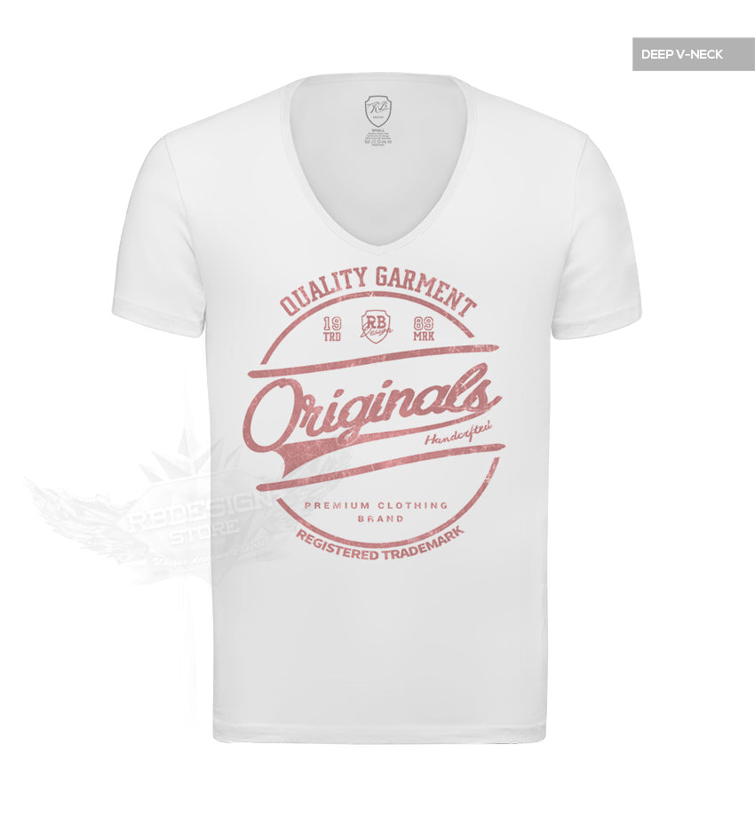 Casual Men's White T-shirt "Originals" RED MD890R