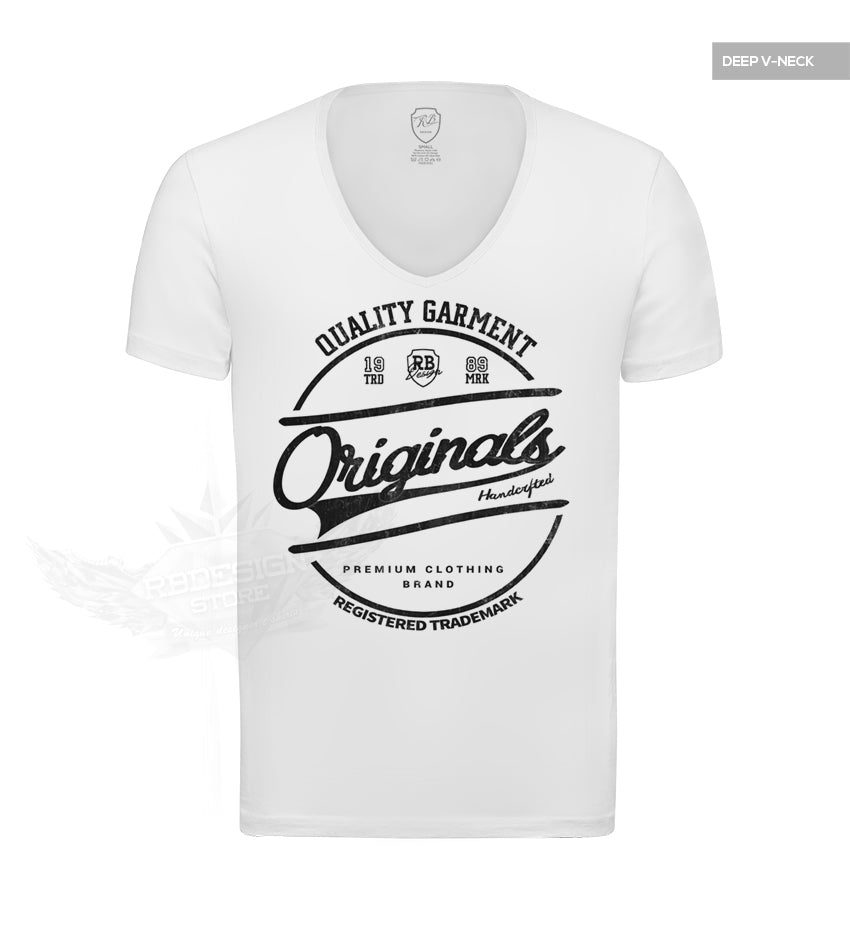 Casual Men's White RB Design T-shirt "Originals" Black MD890BK