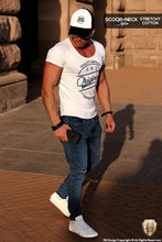 Casual Men's White RB Design T-shirt "Originals" Jeans Blue MD890BL