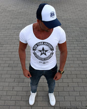 Street Fashion Mens White T-shirt NY Advisory BLACK MD891B