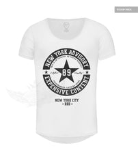 Street Fashion Mens White T-shirt NY Advisory BLACK MD891B
