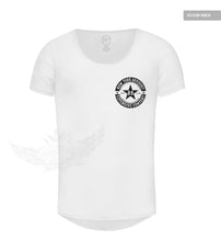 Casual Mens Deep V-neck White T-shirt Pocket Style "NY Advisory" MD891