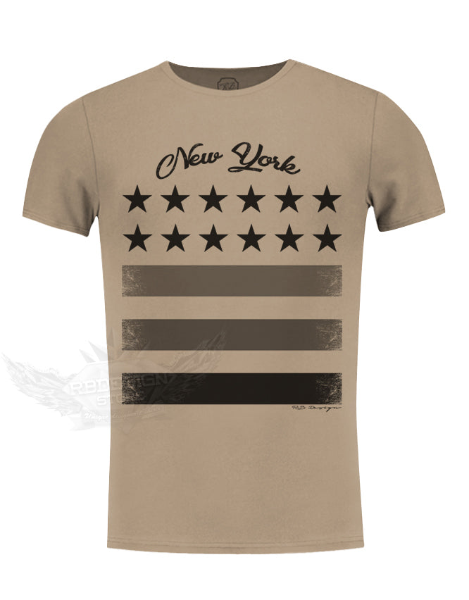 Casual Men's T-shirt New York Street Style Crew Neck T-shirt / Color Option / MD892