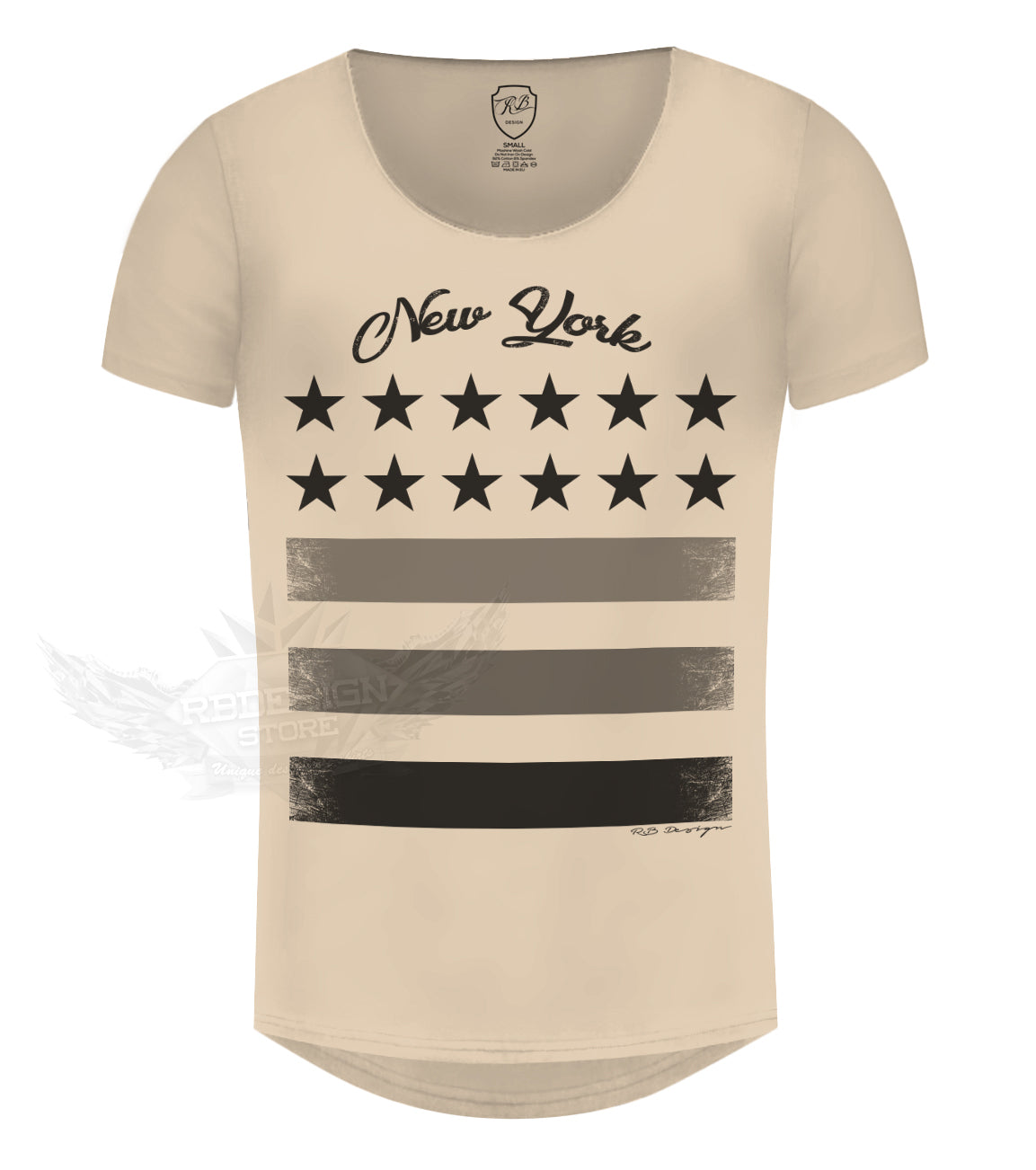 Casual Men's T-shirt New York Street Style Crew Neck T-shirt / Color Option / MD892