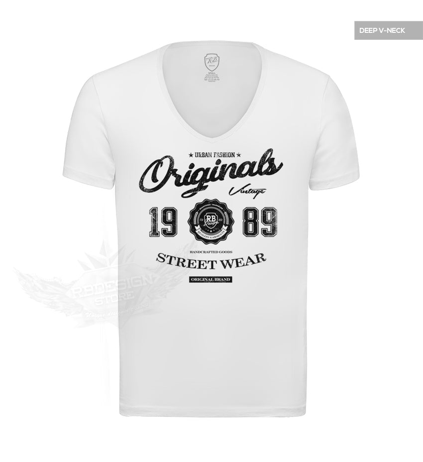 RB Design Originals Men's T-shirt Vintage Style Graphic Tee BLACK MD893