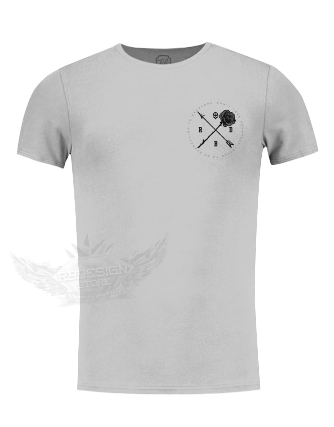 Men's Casual Rose T-shirt Pocket Style Saying Tee / Color Option / MD894