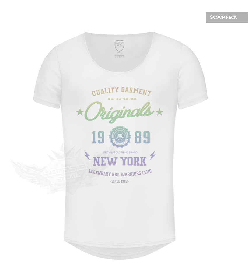 RBD Originals Mens T-shirt Casual NY Street Fashion Tee 'Rainbow" MD895R
