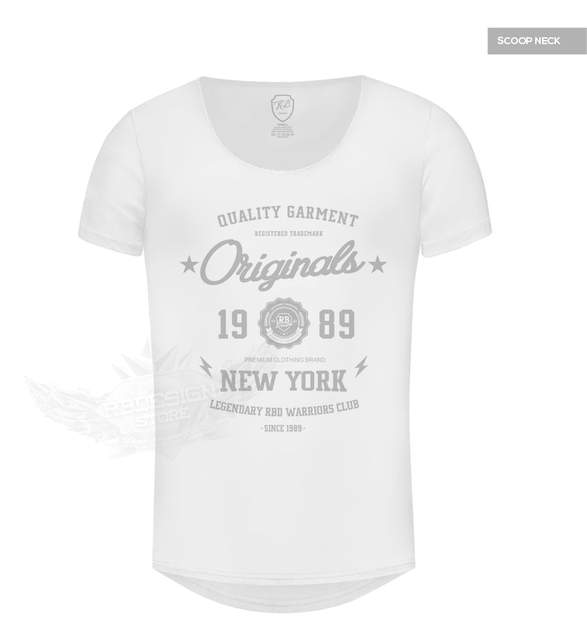 RBD Originals Mens T-shirt Casual NY Street Fashion Tee GRAY MD895G