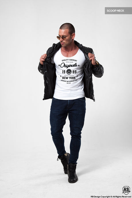 New York Street Fashion Mens T-shirt Casual Graphic Tee MD895BK