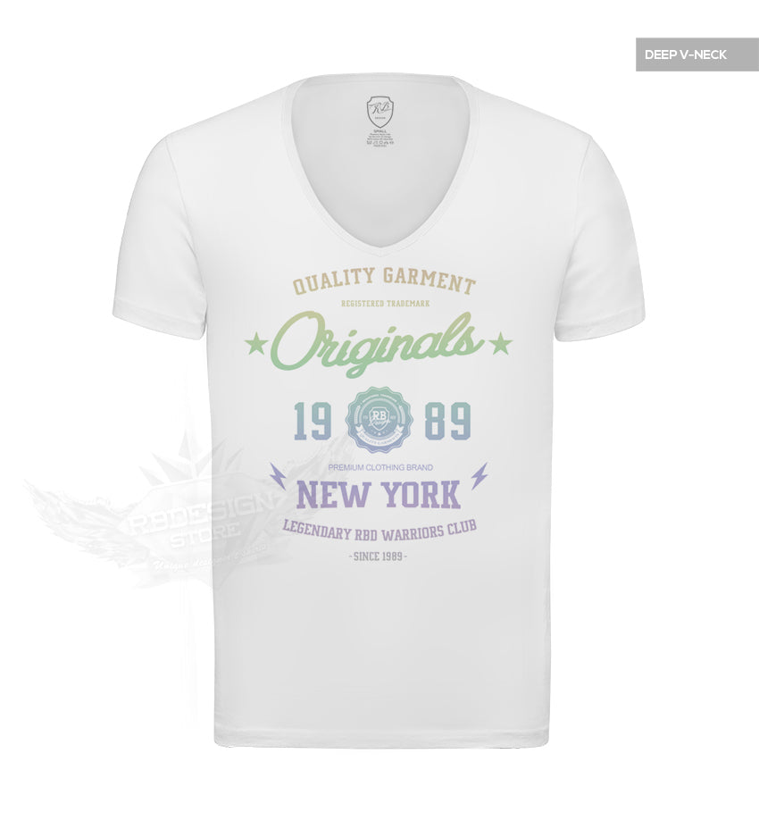 RBD Originals Mens T-shirt Casual NY Street Fashion Tee 'Rainbow" MD895R