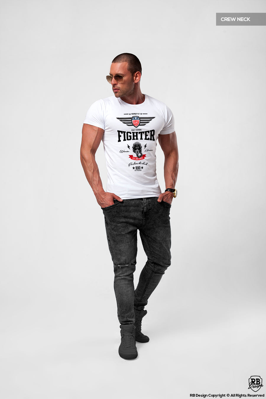 US Air Force Fighter Men's T-shirt RBD AF89 Stylish Graphic Tee MD896