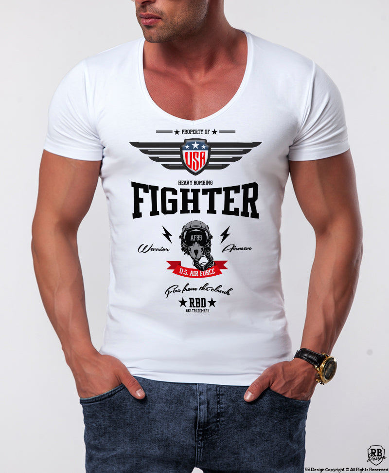deep v-neck t-shirt