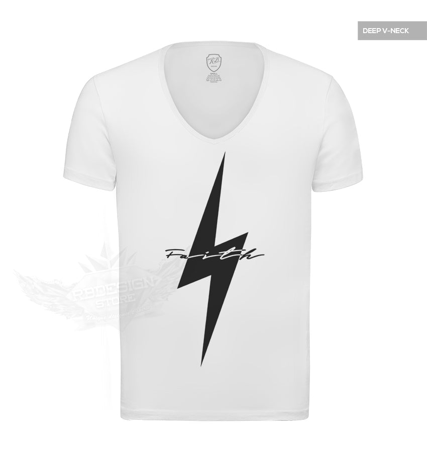 Urban Fashion Men's T-shirt "Faith on Stormy Days" BLACK MD897BK